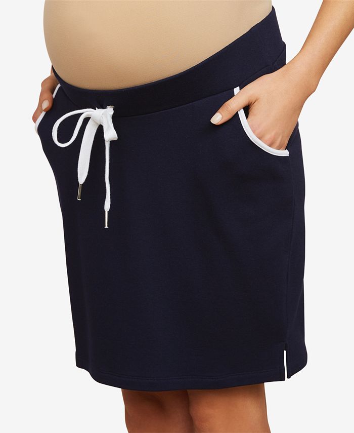 Maternity French Terry Bootcut Pants- Wine Berry main image 0