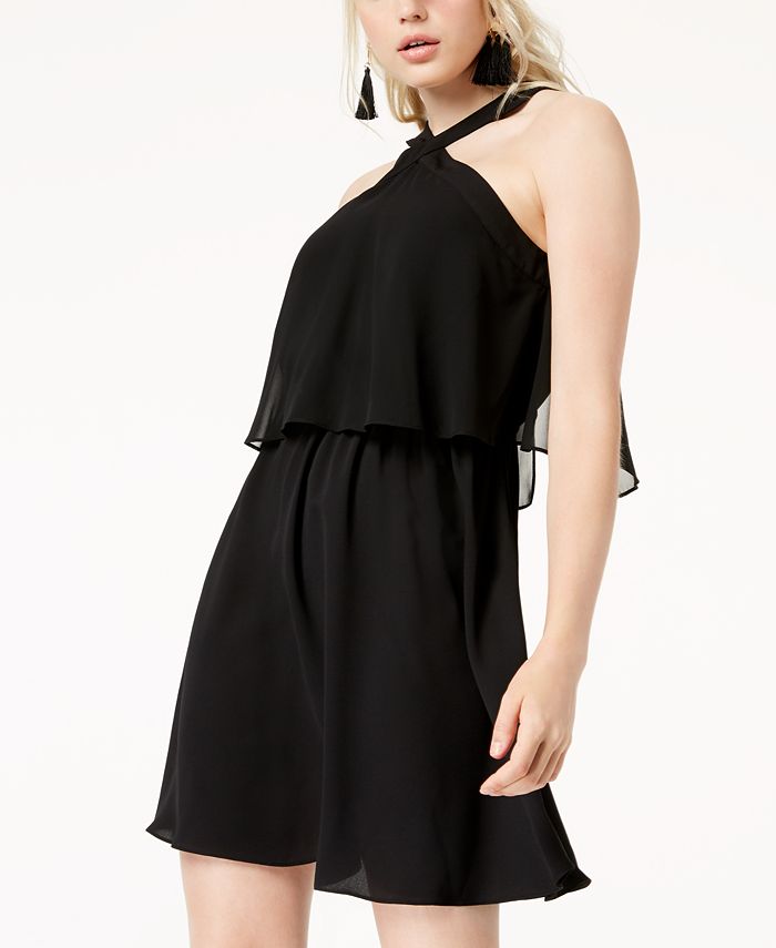 Bar III Popover Halter Shift Dress, Created for Macy's Macy's