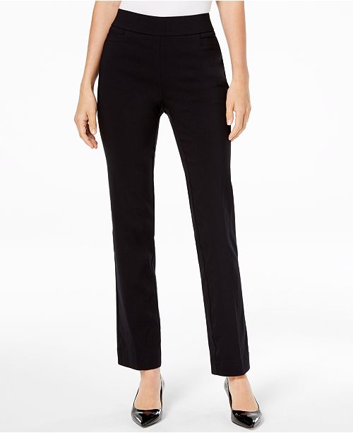 JM Collection Pull-On Slim-Leg Pants, Created for Macy's - Pants ...
