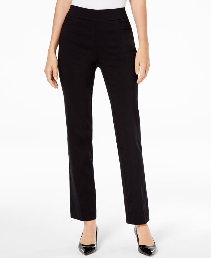 Pull-On Tummy Control Straight Leg Pants, Created for Macy's