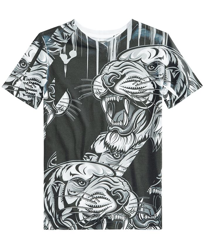 Sean John Big Boys Tiger Graphic-Print T-Shirt - Macy's