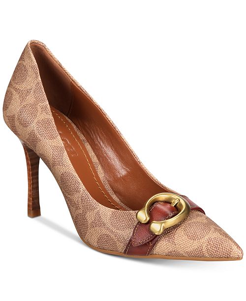 coach waverly pump pink