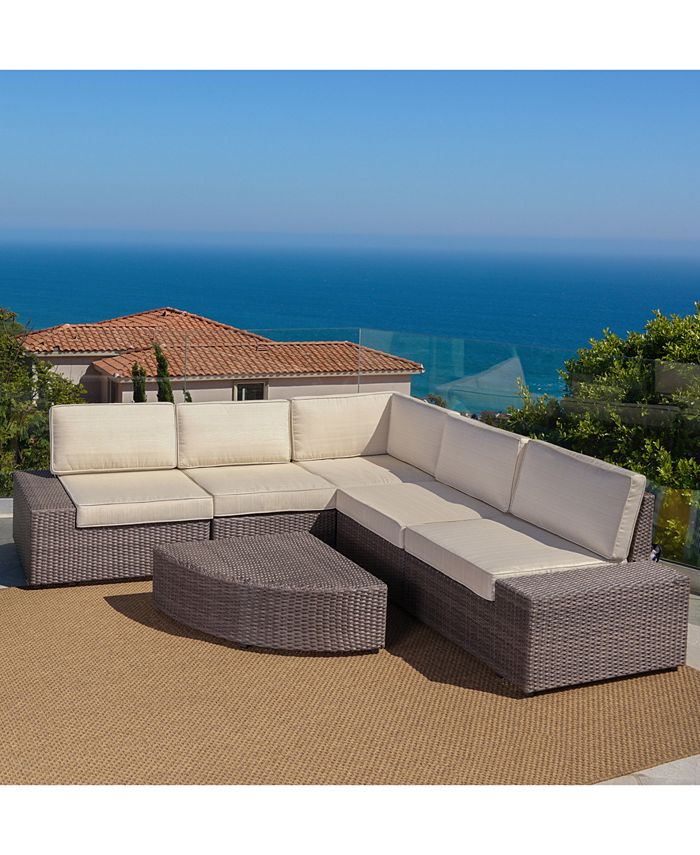 Furniture Belgrave Outdoor 6Pc. Sectional Sofa Set, Quick Ship Macy's