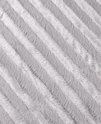 Duke Ribbed Faux-Fur Throw, 50" x 60"