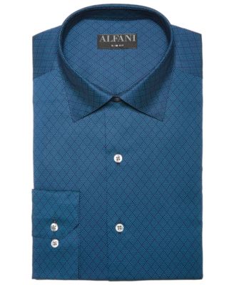 Alfani - Men's Classic/Regular Fit Alfa Tech Puzzle Print Dress Shirt