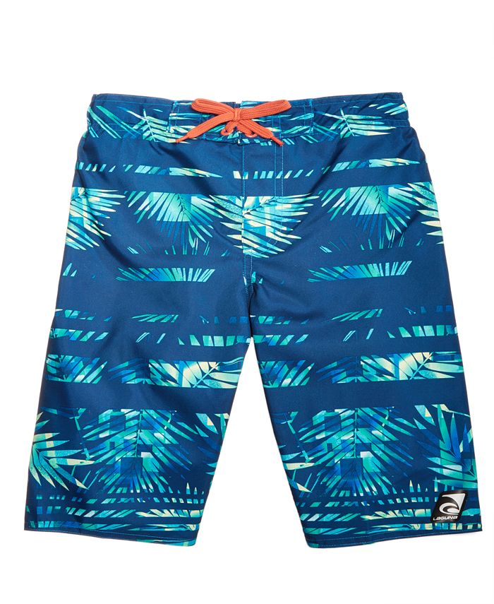 Laguna Big Boys Rainbow Palm Printed Swim Trunks - Macy's