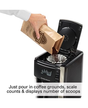 Hamilton beach 12 cup trucount programmable new arrivals coffee maker with built in scale
