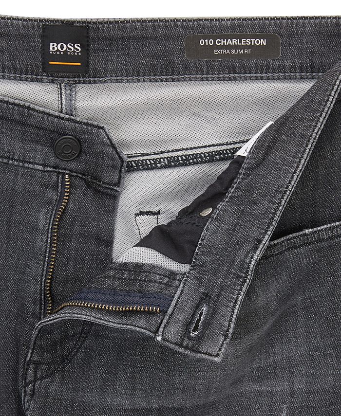 Hugo Boss BOSS Men's Skinny-Fit Grey-Knitted Jeans & Reviews - Hugo ...