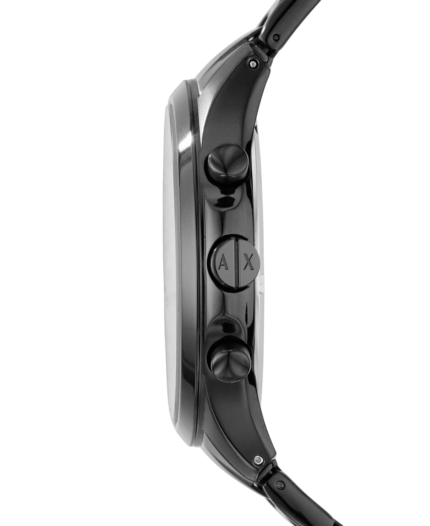 Мужские часы A|X Armani Exchange Chronograph Black Stainless Steel Bracelet Watch 46mm — фото 2