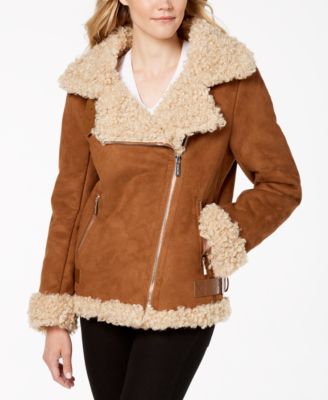 womens faux fur lined coat