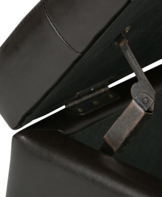 Verona Faux Leather Storage Ottoman