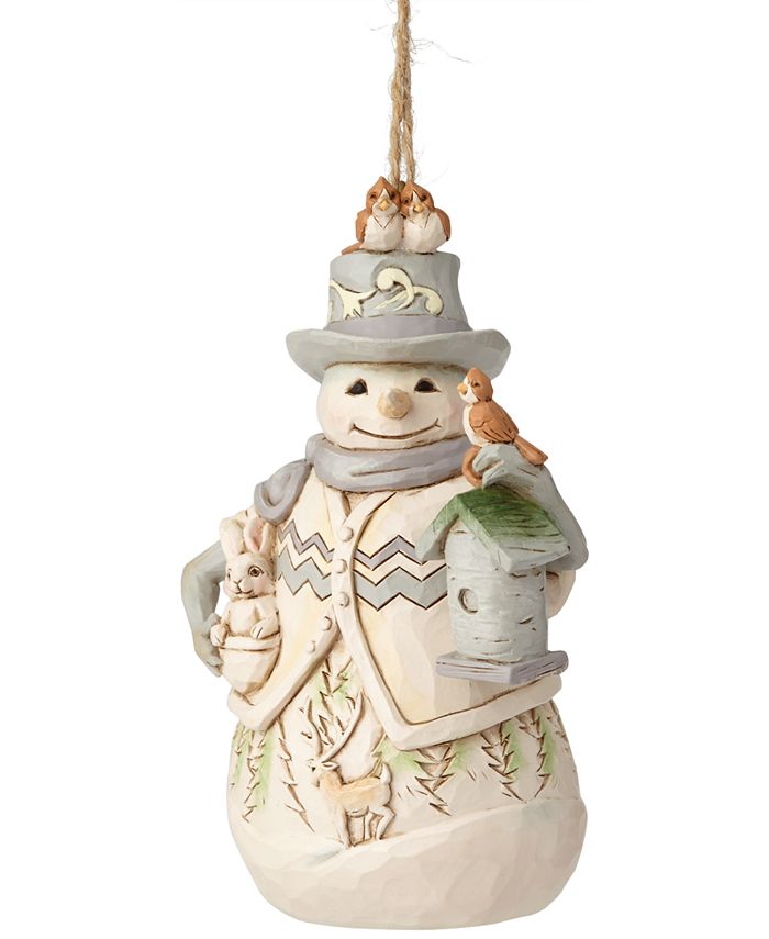 jim shore woodland snowman with animals