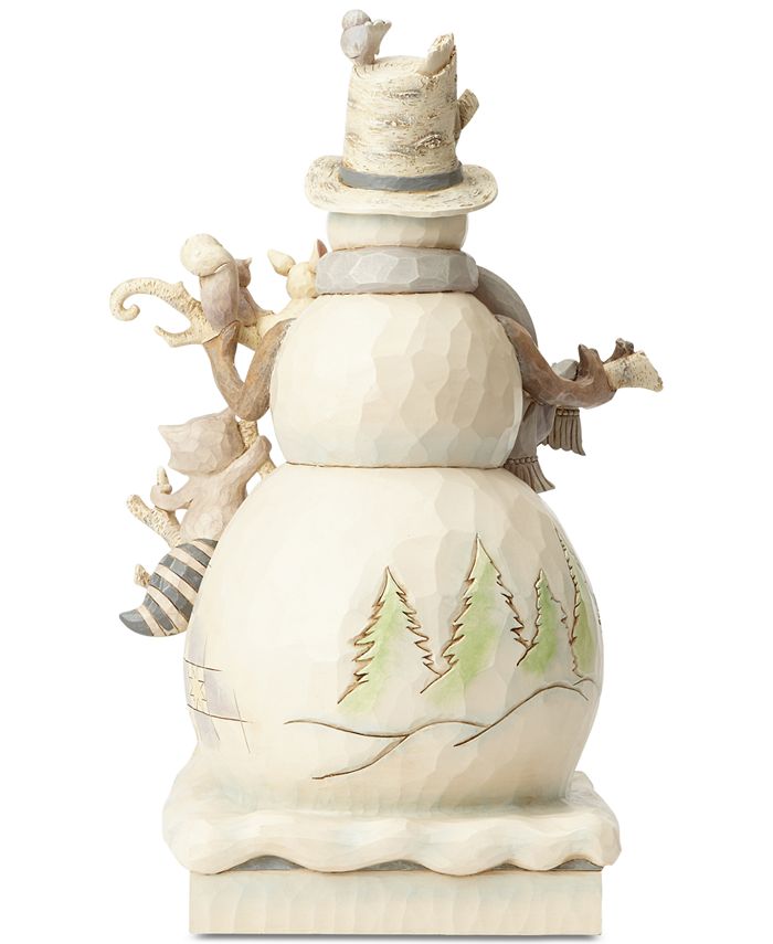 jim shore white woodland deer