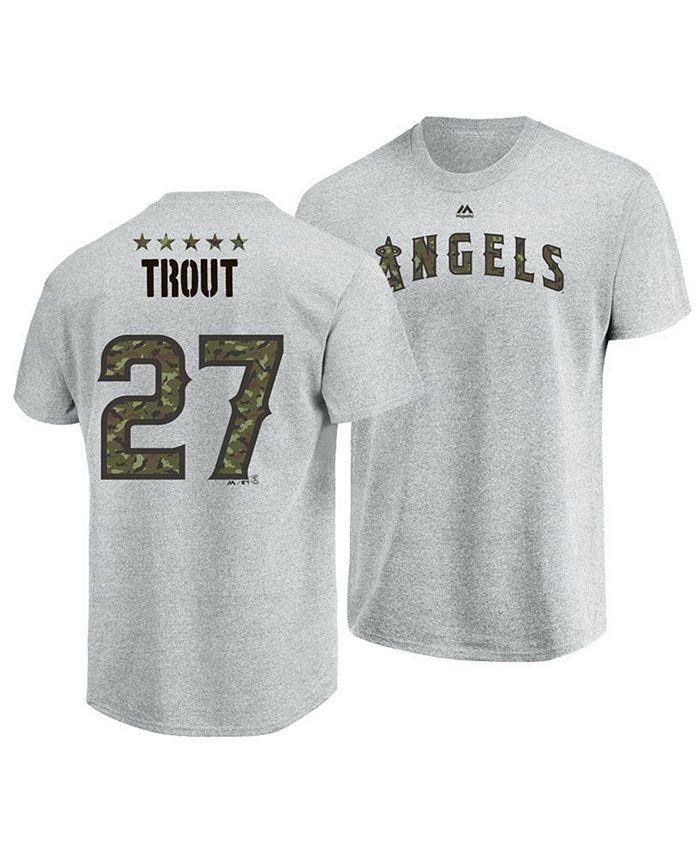 Mike Trout Signed Authentic Majestic Angels Jersey War Machine