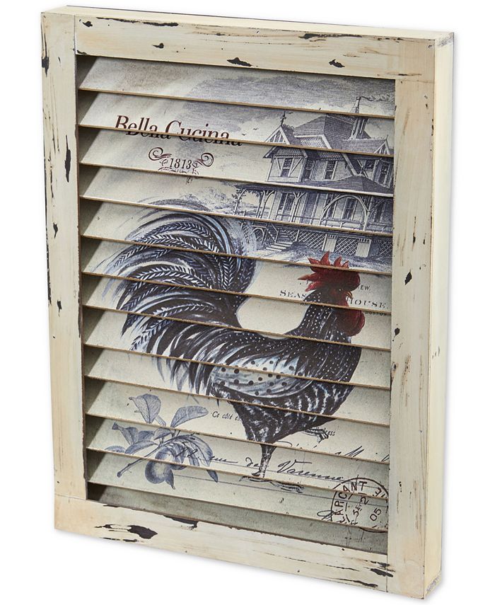 Nearly Natural - Rooster Window Shutter Wall Decor