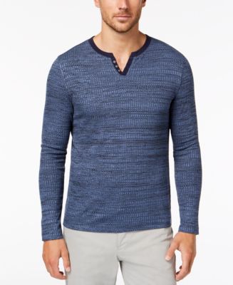 Alfani Men's Soft Touch Stretch Henley White Size Large