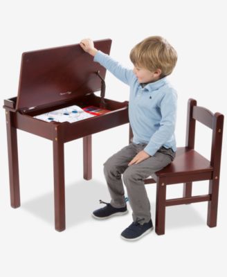 Wooden Lift-Top Desk &amp; Chair - Espresso