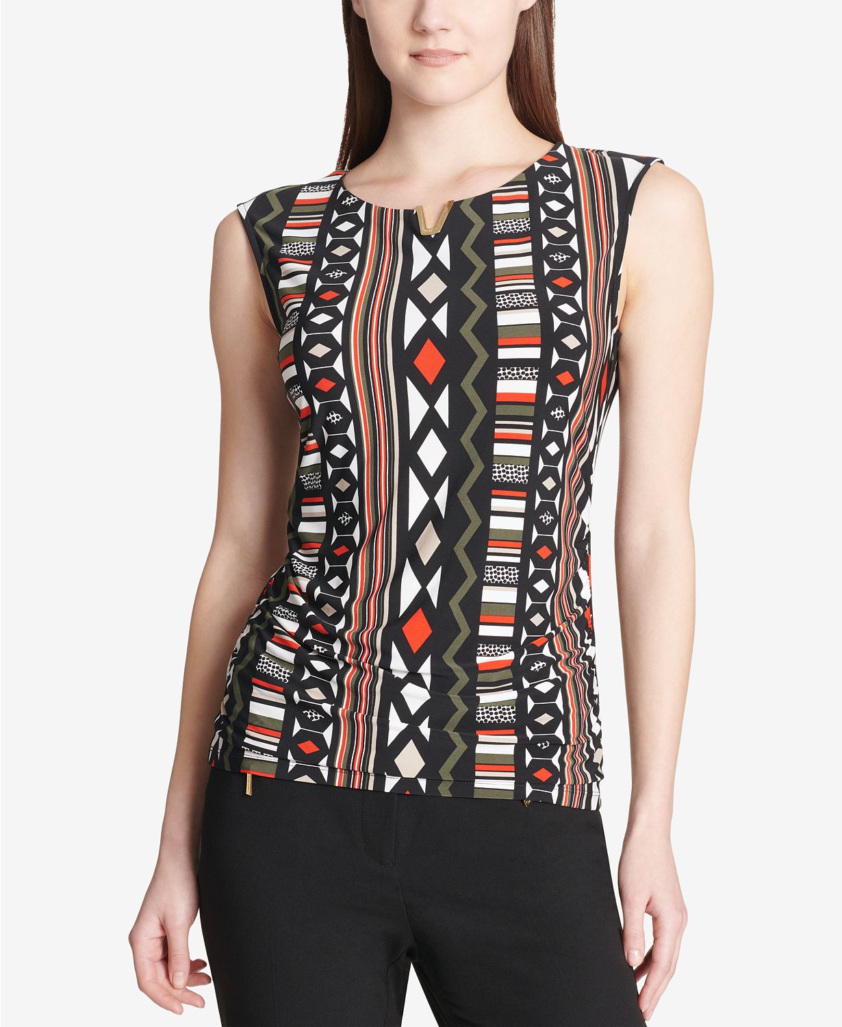 Embellished Floral-Print Top