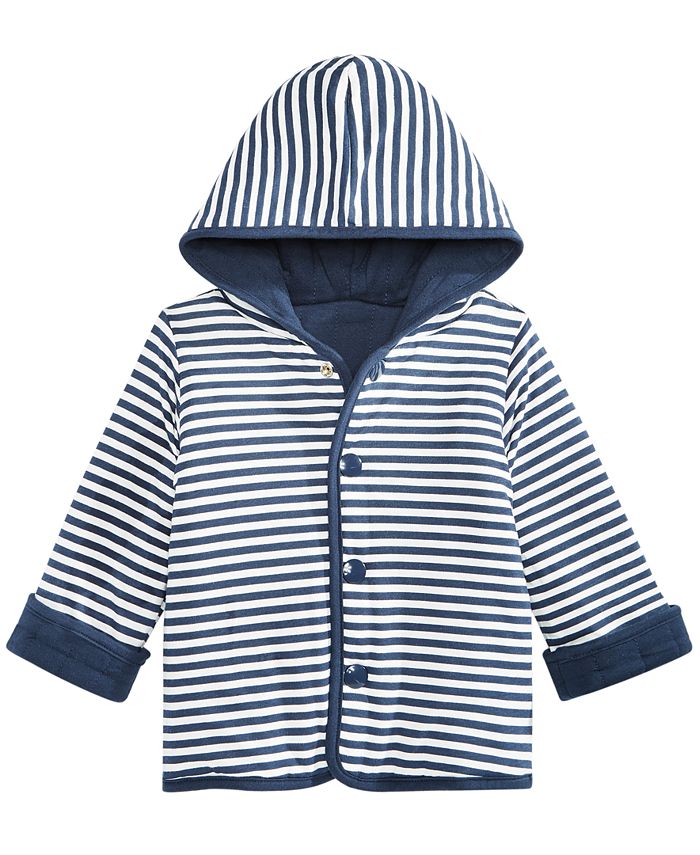 First Impressions Baby Boys Reversible Striped Cotton Jacket, Created ...