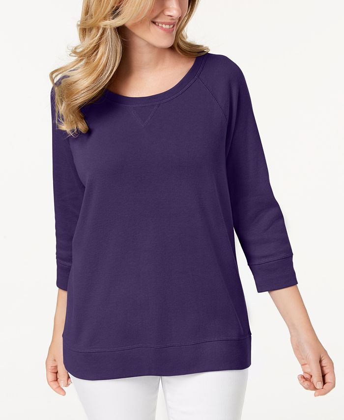 Karen Scott 3/4Sleeve Top, Created for Macy's Macy's