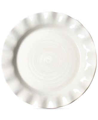 Coton Colors - Signature Ruffle White Dinner Plate
