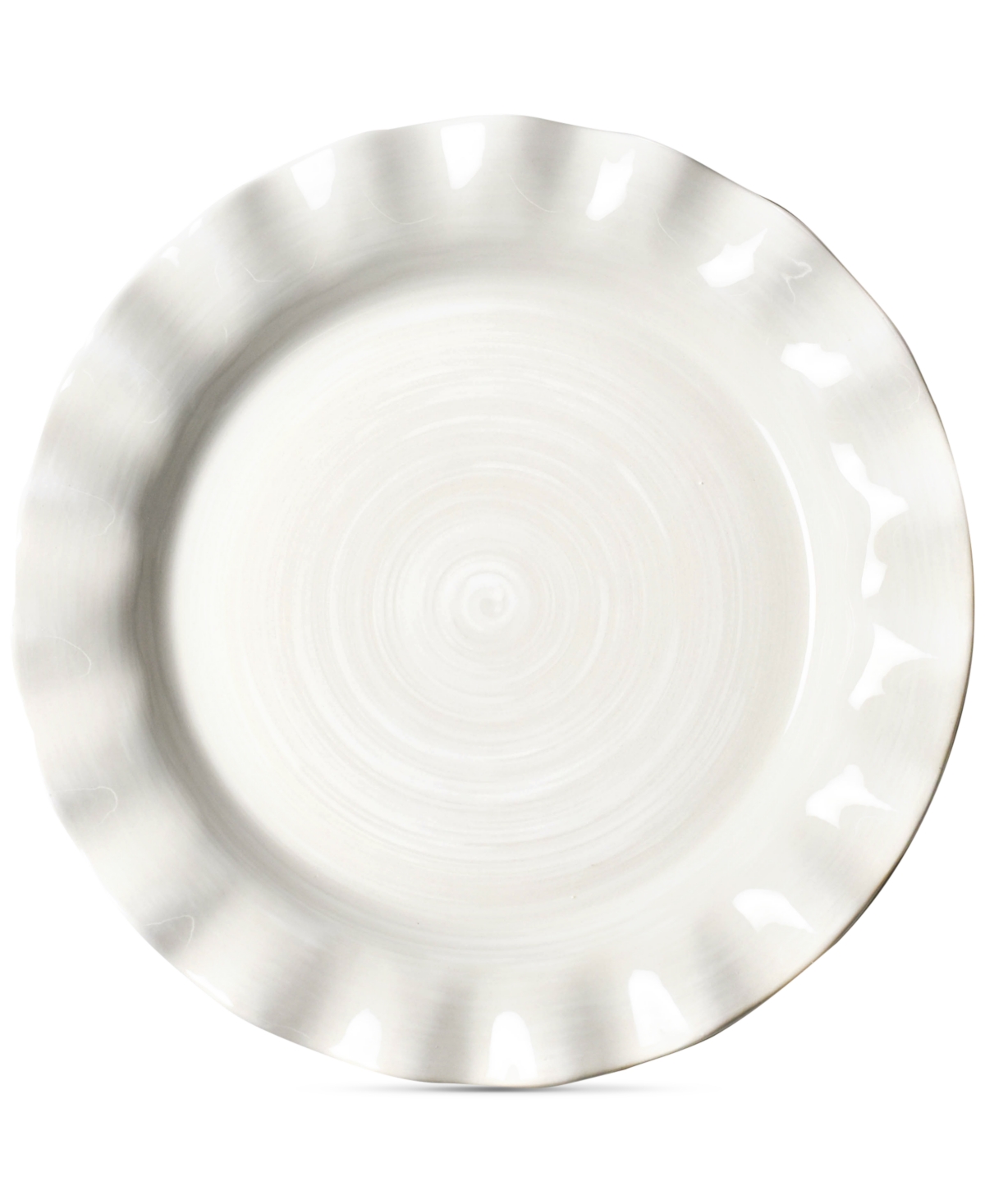 by Laura Johnson Signature Ruffle White Dinner Plate - White