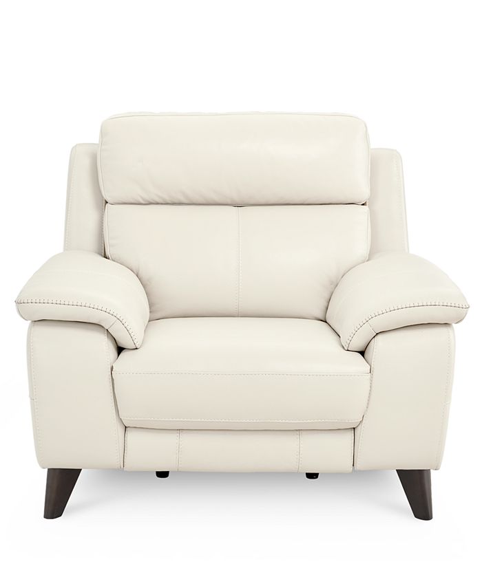 Furniture Milany 46" Leather Power Recliner with Power Headrest and USB