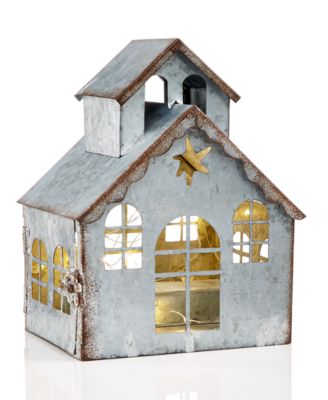 Martha Stewart Collection - Iron LED Christmas House with Star