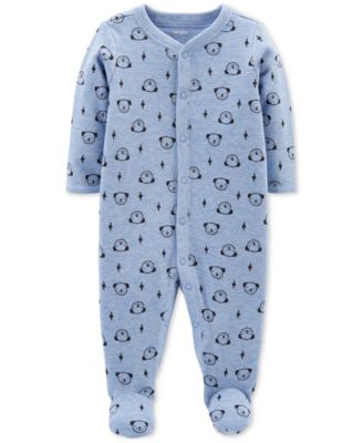Carter's PurelySoft Baby Boy Whale Print Zip-up Footie Coverall