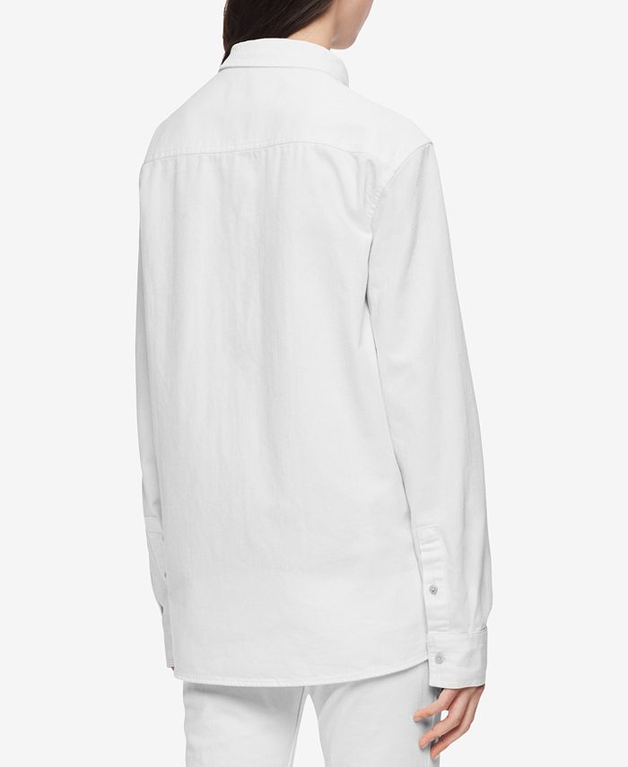 Calvin Klein Jeans Uniform Cotton Button-Up Shirt & Reviews - Tops ...