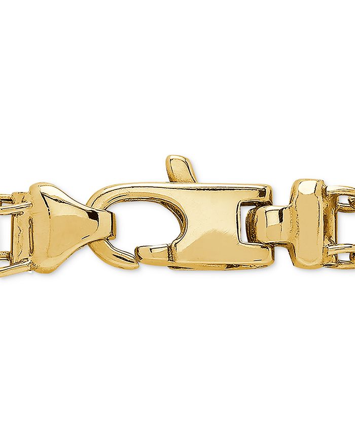 Italian Gold Polished Railroad Link Chain Bracelet in 14k Gold Macy's