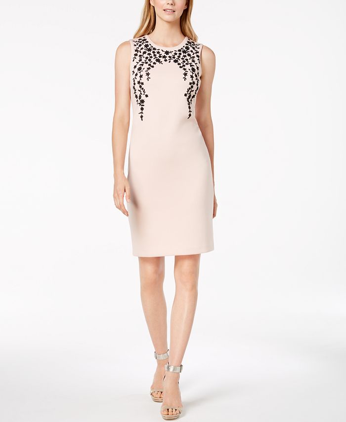 Calvin Klein Beaded Sheath Dress - Macy's