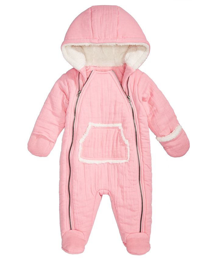 First Impressions Baby Girls Hooded Snowsuit, Created for Macy's - Macy's