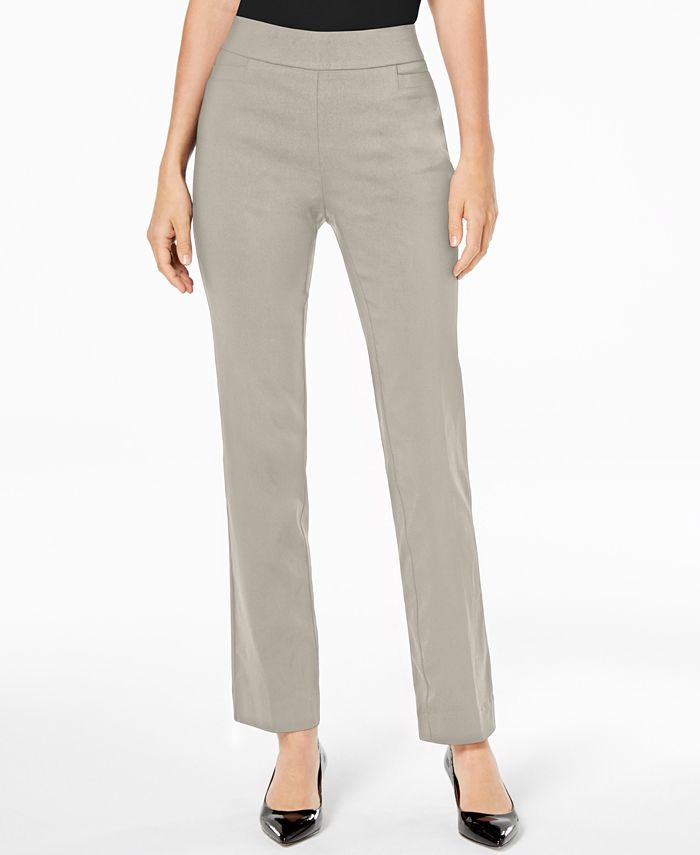 JM Collection Pull-On Tummy Control Straight Leg Pants, Created for Macy's  - Macy's