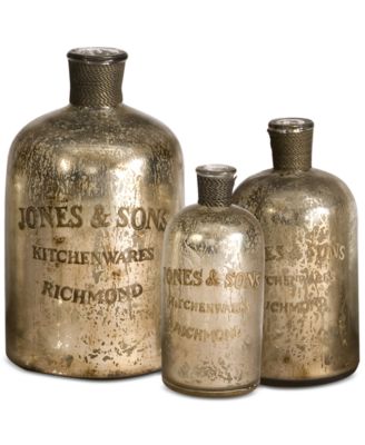 Uttermost - Kaho Antique Silver Decorative Jugs, Set of 3
