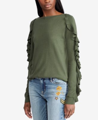 Lauren Ralph Lauren - Petite Ruffled-Sleeve Top