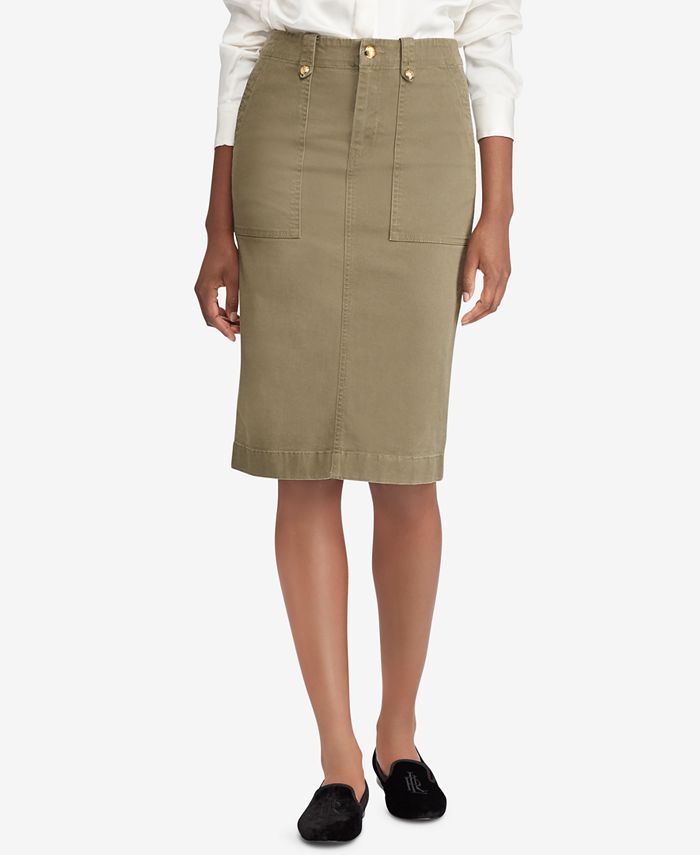 Lauren Ralph Lauren Petite Chino Skirt & Reviews - Skirts - Petites ...