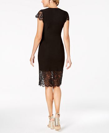 Nanette Lepore Nanette by V Neck Lace Midi Dress Created for