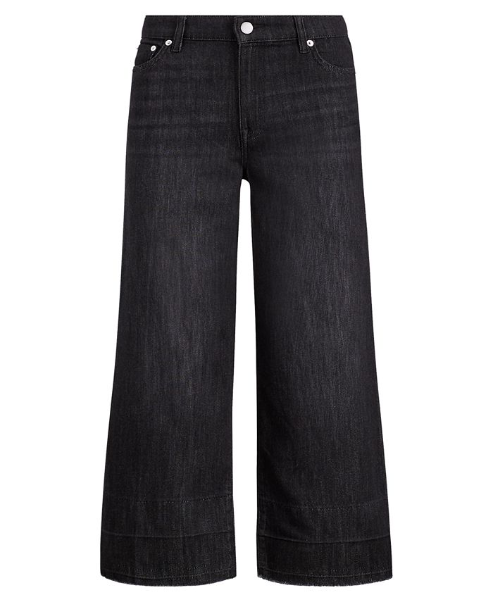 Lauren Ralph Lauren Frayed Wide-Leg Jeans - Macy's
