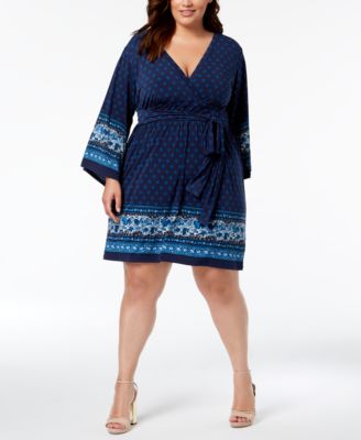 michael kors plus size wrap dress