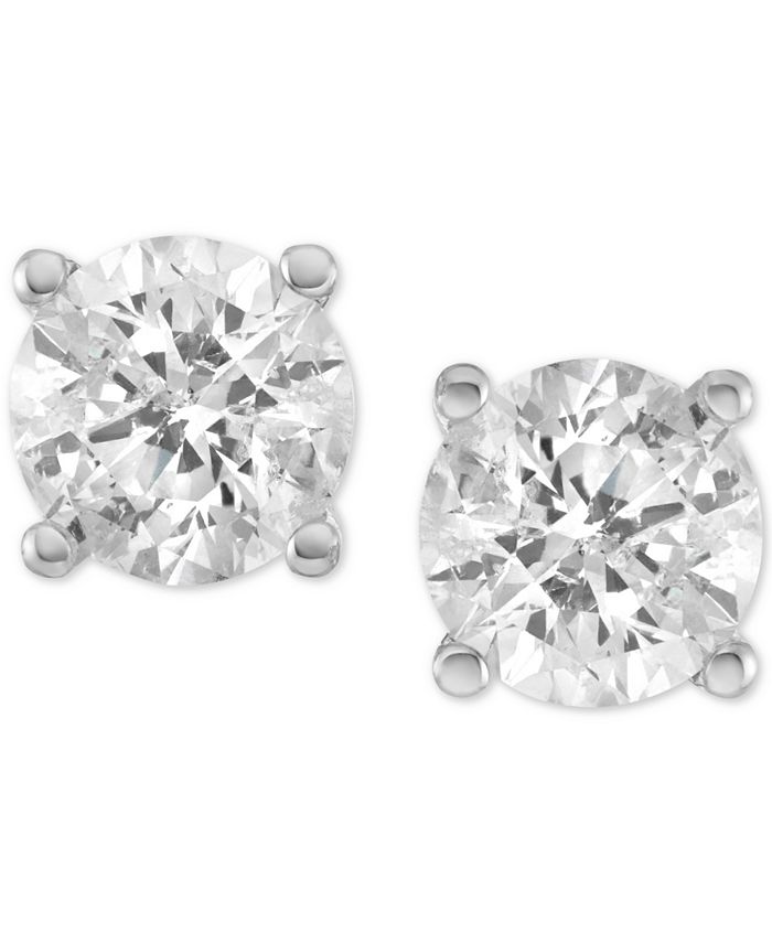 Macy's Diamond Stud Earrings (8 ct. t.w.) in 14k White Gold Macy's