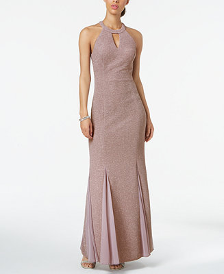 Nightway Glitter-Knit Teardrop Gown - Dresses - Women - Macy's