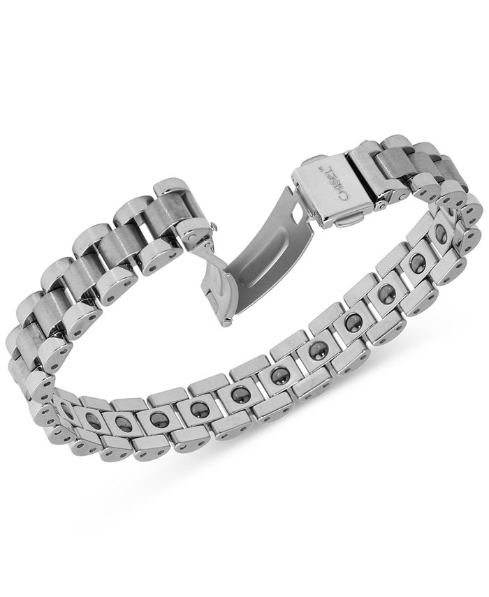Macy's Men's Watch Clasp Link Bracelet in Tungsten Macy's