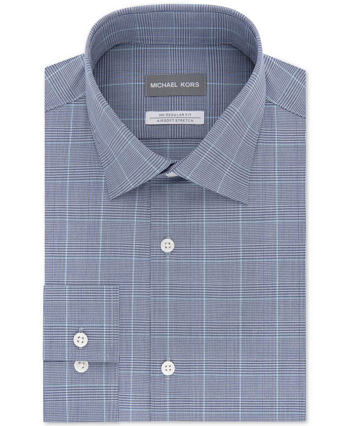 Michael Kors Men's Classic/Regular Fit NonIron Airsoft Stretch