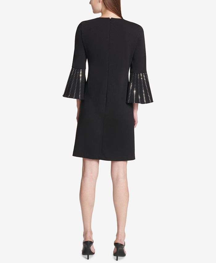 Calvin Klein Embellished Bell-Sleeve Shift Dress & Reviews - Dresses ...