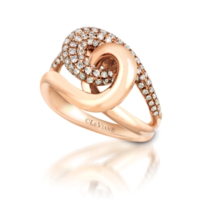 image of Le Vian Knots Vanilla Diamonds (3/4 ct. t.w.) Ring in 14k Rose Gold
