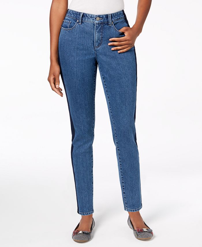 Charter Club Bristol Skinny Side-Stripe Ankle Jeans, Created for Macy's ...