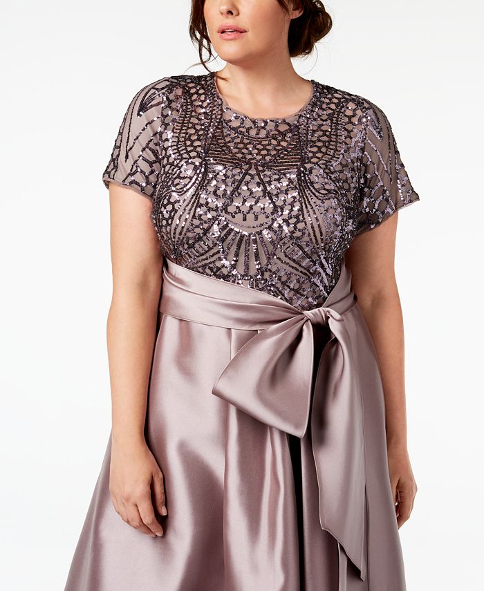 plus size high low gown