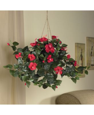 Hibiscus Artificial Plant Hanging Basket