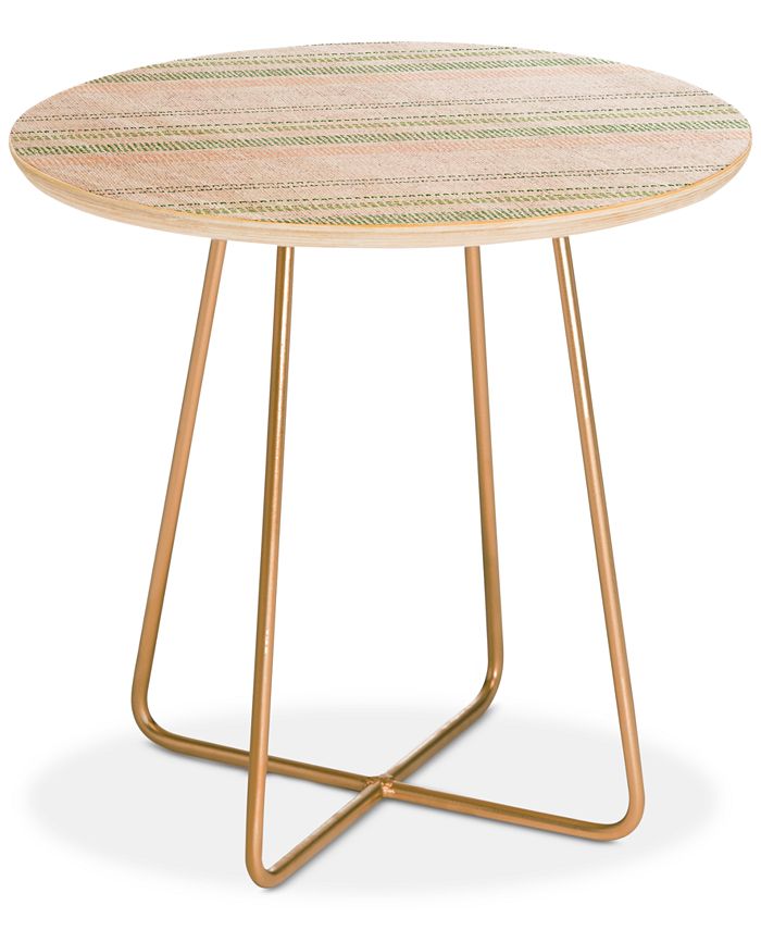 Deny Designs - Holli Zollinger French Stripe Blush Round Side Table